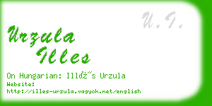 urzula illes business card